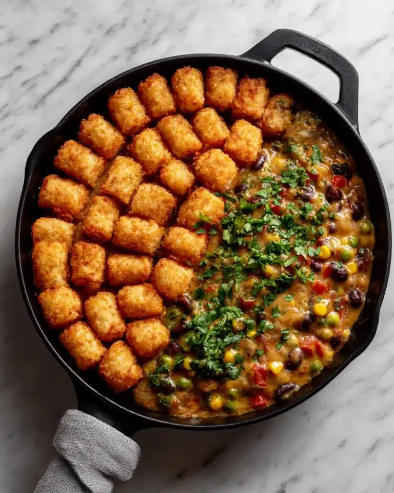 Southwest Sweet Potato Tater Tot Hotdish Recipe