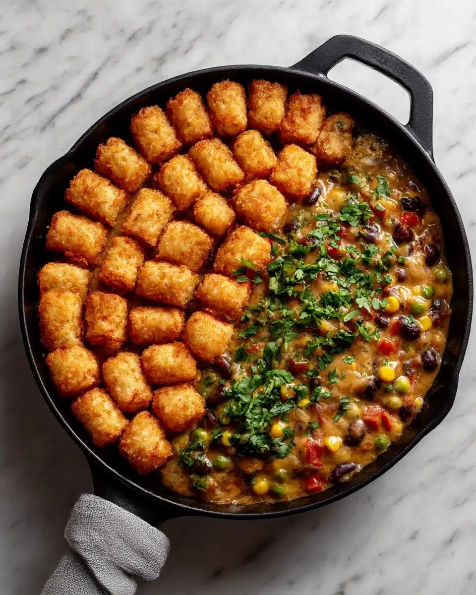 Southwest Sweet Potato Tater Tot Hotdish Recipe