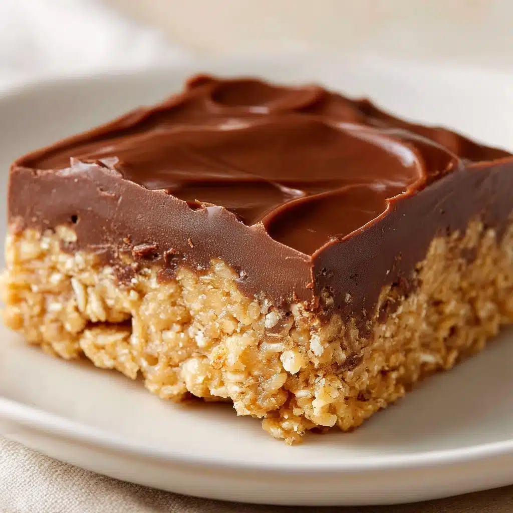 Best No-Bake Chocolate Oatmeal Bars Recipe - Recipe Image