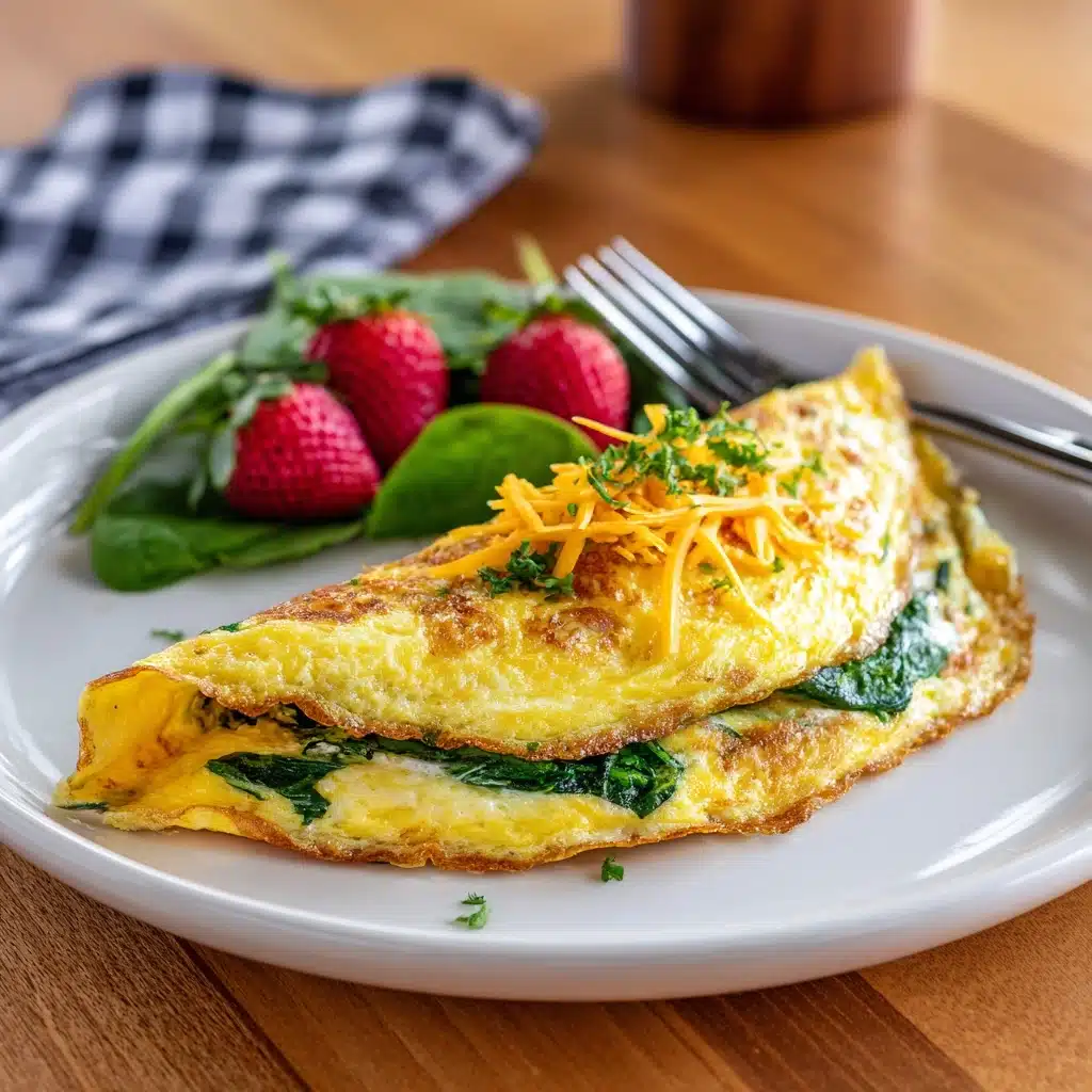 Spinach & Cheese Omelette Recipe
