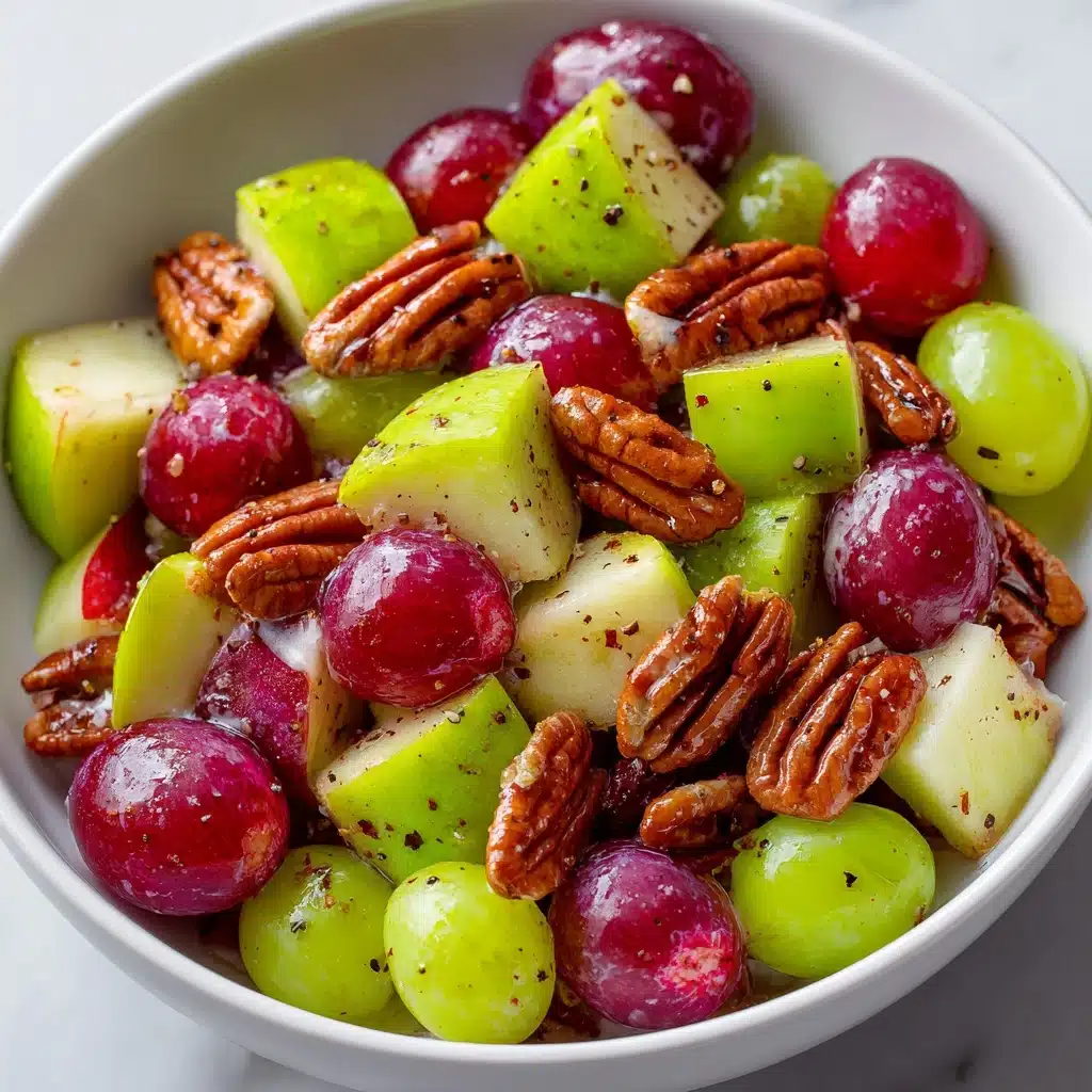 Apple Salad with Honeycrisp Apples, Celery, Grapes, Pecans, and Dried Cranberries Recipe - Recipe Image