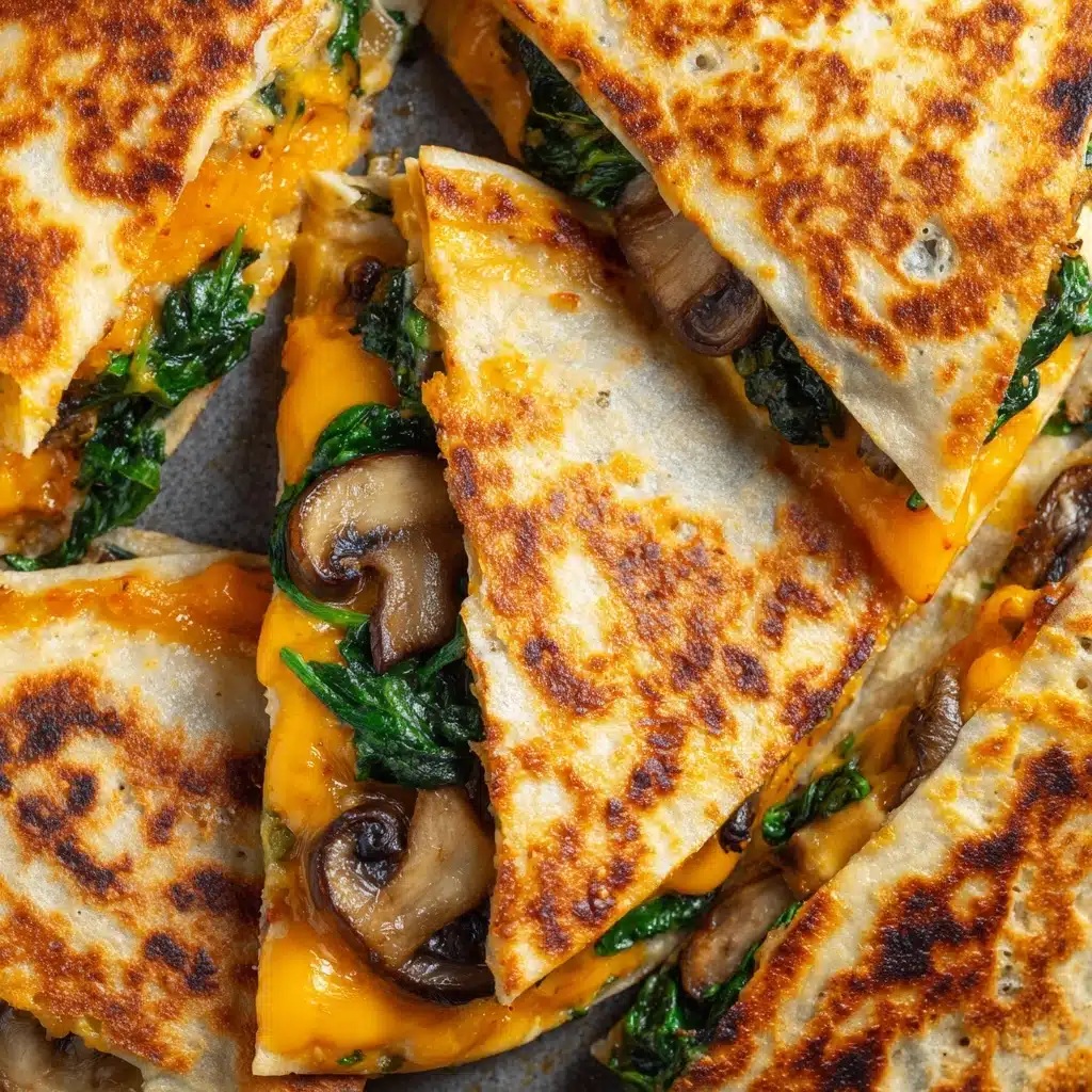Baked Spinach Mushroom Quesadillas Recipe