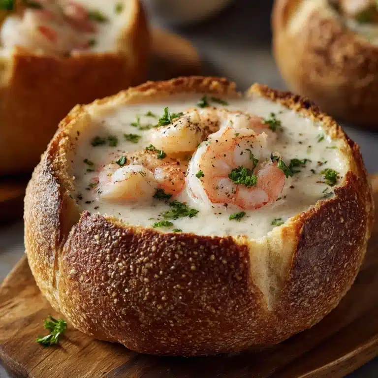 Stuffed Seafood Bread Bowl Recipe