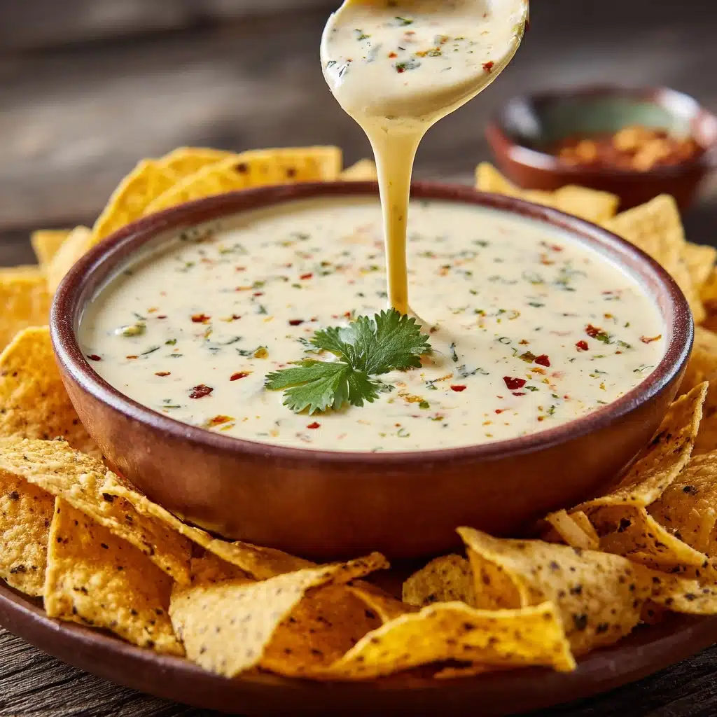 Mexican Restaurant Style White Cheese (Queso) Dip Recipe