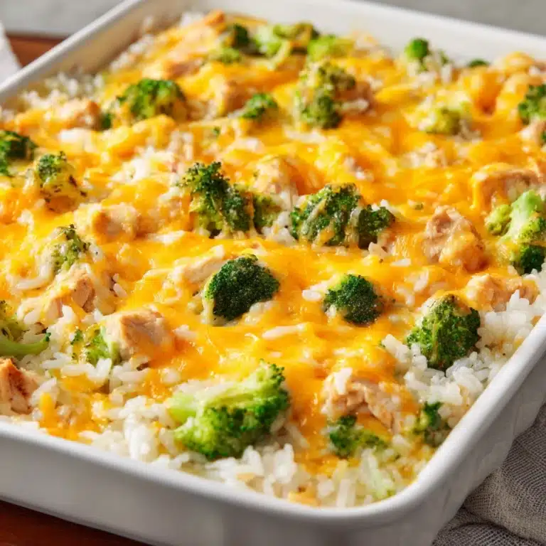 Easy Cheesy Chicken Broccoli Rice Casserole Recipe