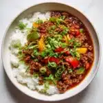Beef and Pepper Rice Bowl Recipe