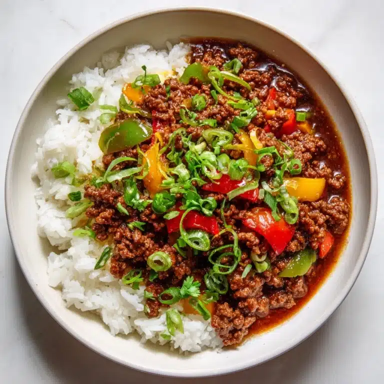 Beef and Pepper Rice Bowl Recipe