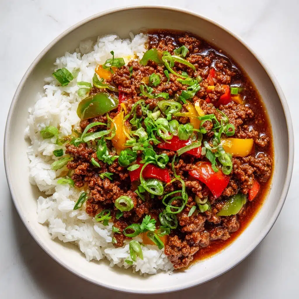 Beef and Pepper Rice Bowl Recipe