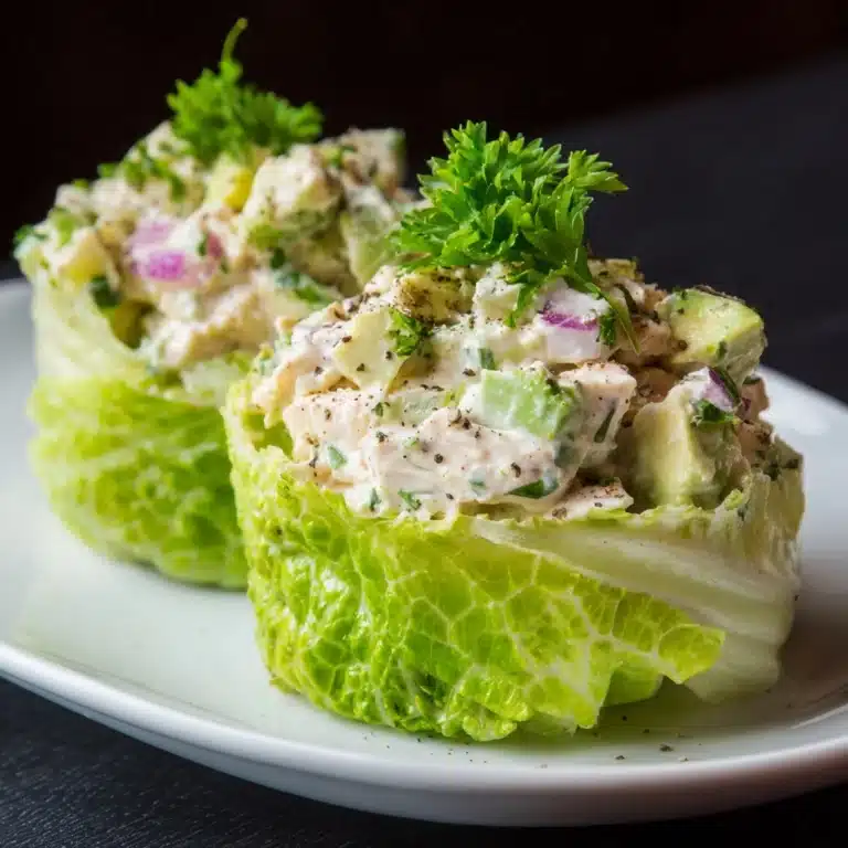 Avocado Chicken Salad Lettuce Wraps Recipe