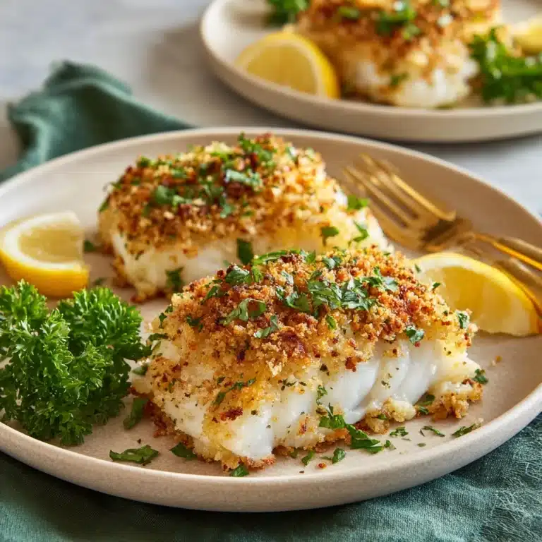 Panko Parmesan Baked Cod Recipe