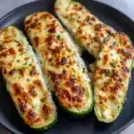 Cheesy Garlic Zucchini Steaks Recipe