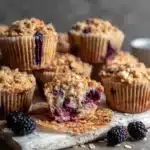 Blackberry Muffins with Oatmeal Streusel Recipe