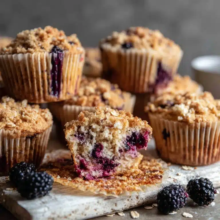 Blackberry Muffins with Oatmeal Streusel Recipe