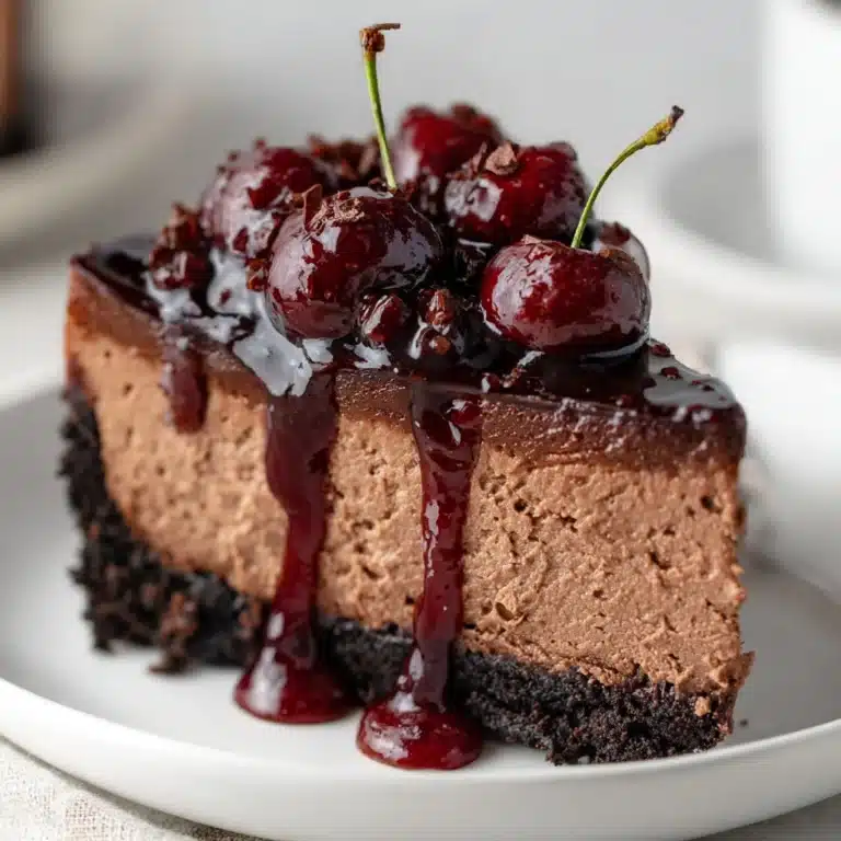 No-Bake Cherry Chocolate Cheesecake Recipe