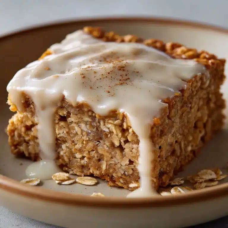 Healthy Sticky Cinnamon Roll Baked Oatmeal Recipe