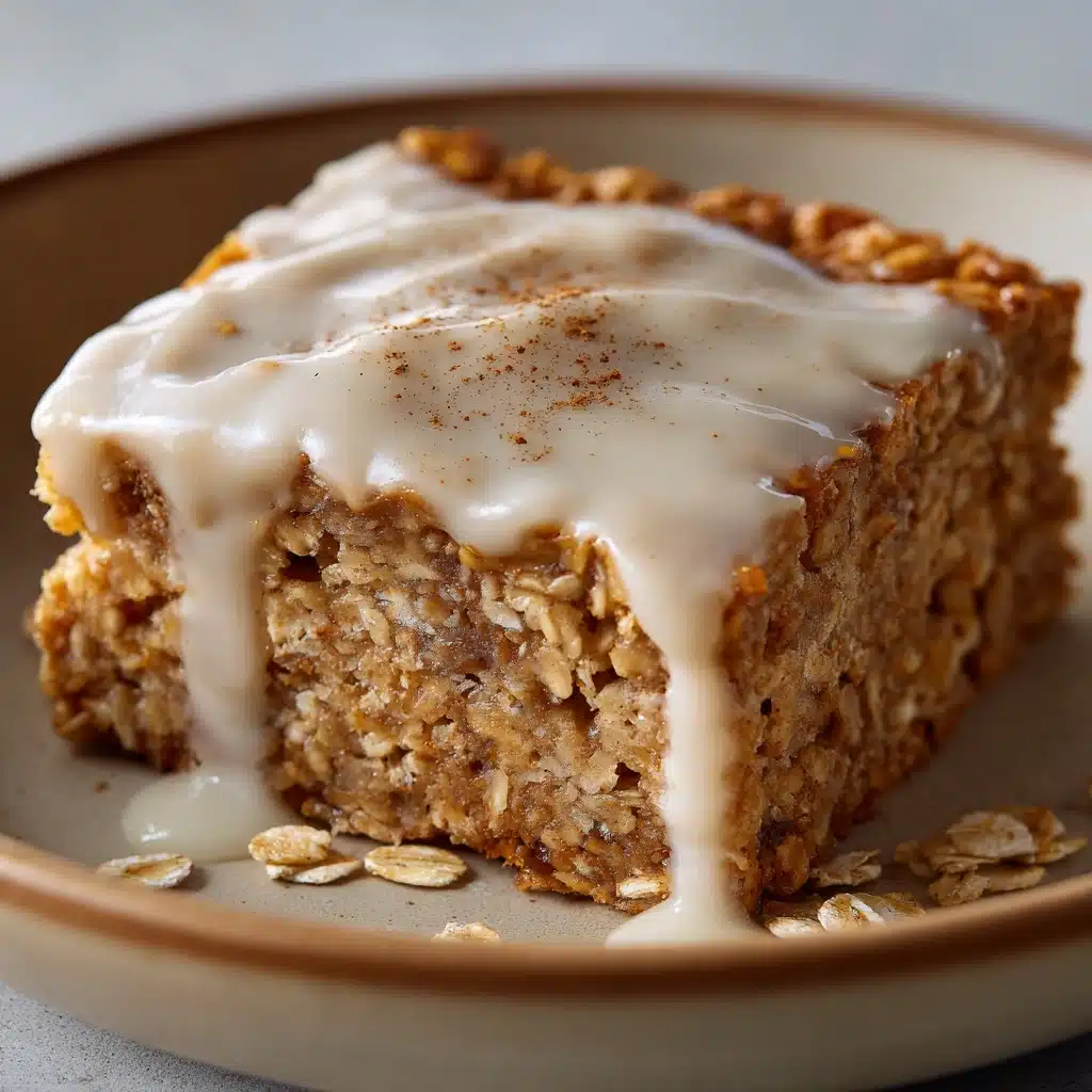 Healthy Sticky Cinnamon Roll Baked Oatmeal Recipe