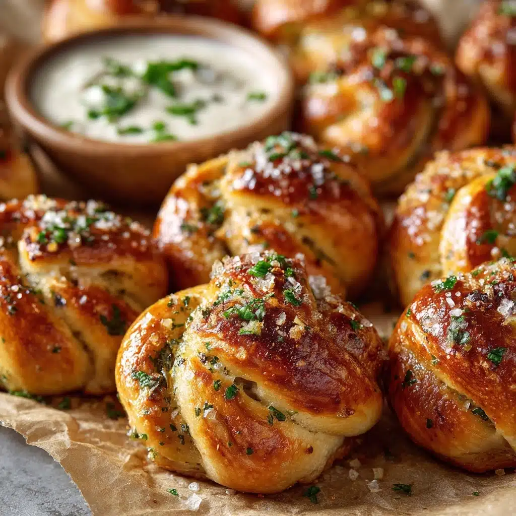 Garlic Knots with Homemade Garlic Butter Sauce Recipe