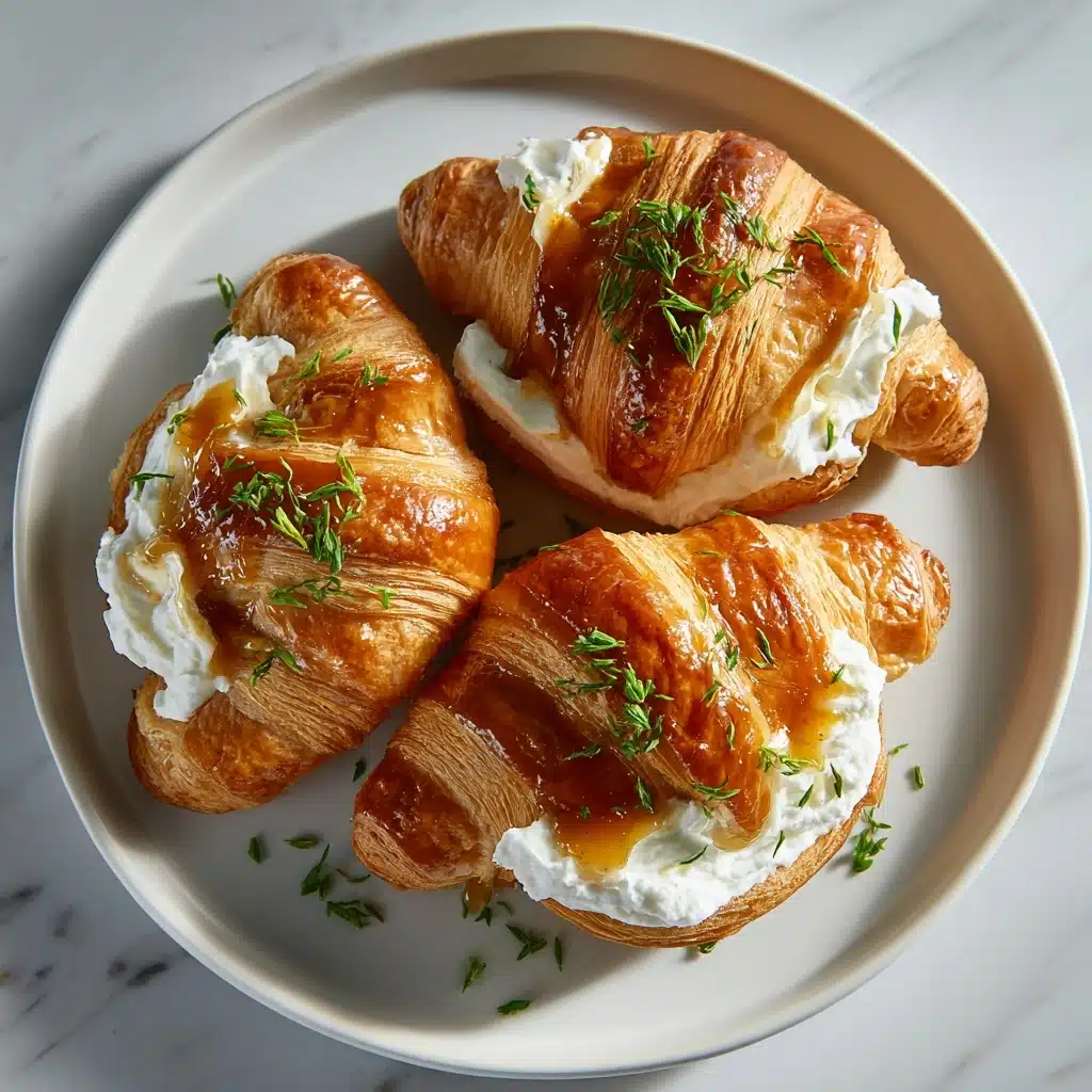 Whipped Ricotta with Burnt Honey Croissants Recipe