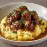 Irresistible Salisbury Meatballs & Mashed Potatoes Recipe