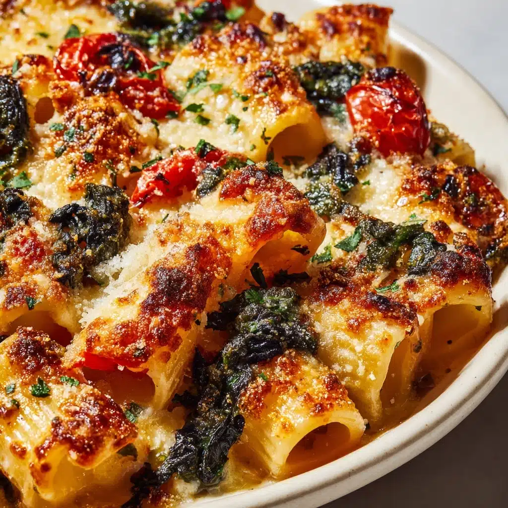 Irresistible Baked Rigatoni with Spinach & Ricotta Recipe - Recipe Image