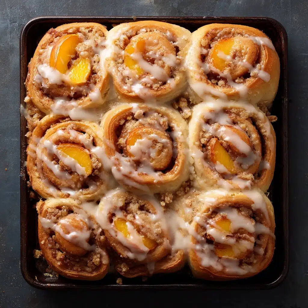 Peach Cobbler Cinnamon Rolls Recipe