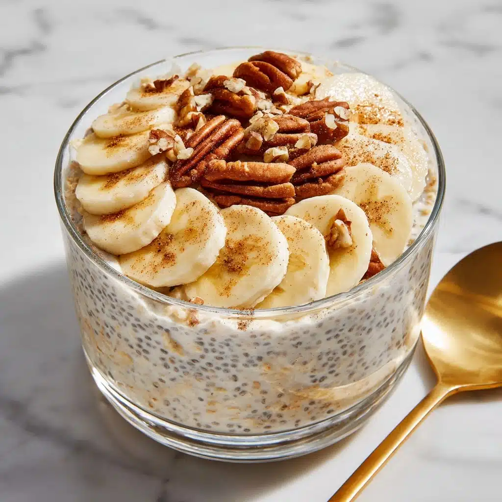Healthy Banana Bread Overnight Oats Recipe