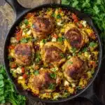 Salsa Chicken and Cauliflower Rice Skillet Recipe