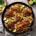 Garlic Butter Chicken with Zucchini and Corn Recipe