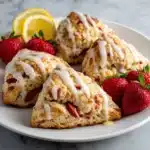 Strawberry Scones with Lemon Glaze Recipe