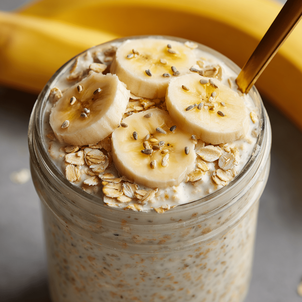 Banana Bread Overnight Oats Recipe