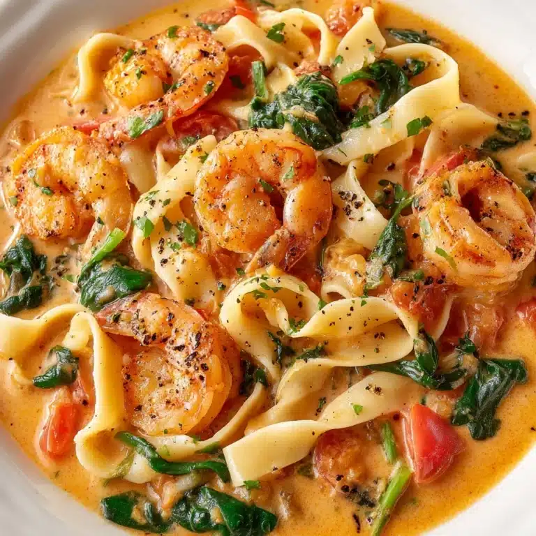 Best Creamy Shrimp Tuscan Fettuccine Recipe