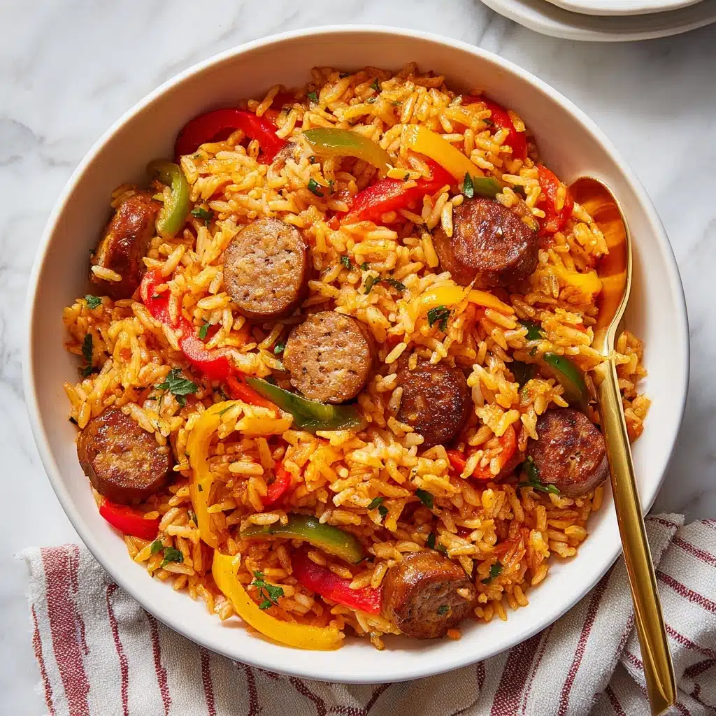 Smoked Sausage and Peppers with Rice Recipe - Recipe Image