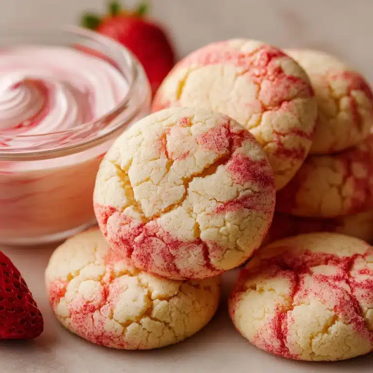 Strawberry Banana Pudding Cookies with Cheesecake Dip Recipe