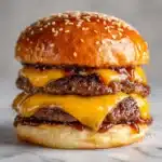 Juicy Teriyaki Parmesan Burgers with American Cheese Recipe