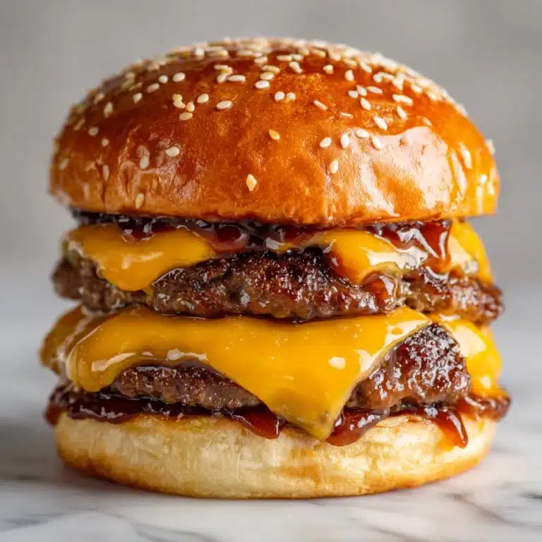 Juicy Teriyaki Parmesan Burgers with American Cheese Recipe