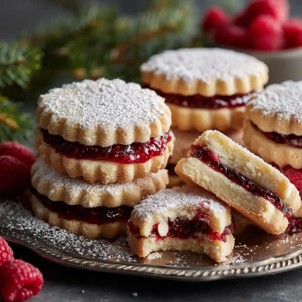 Raspberry-Filled Almond Snow Cookies – Festive Treat Recipe