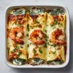 Shrimp and Spinach Stuffed Pasta Rolls Recipe