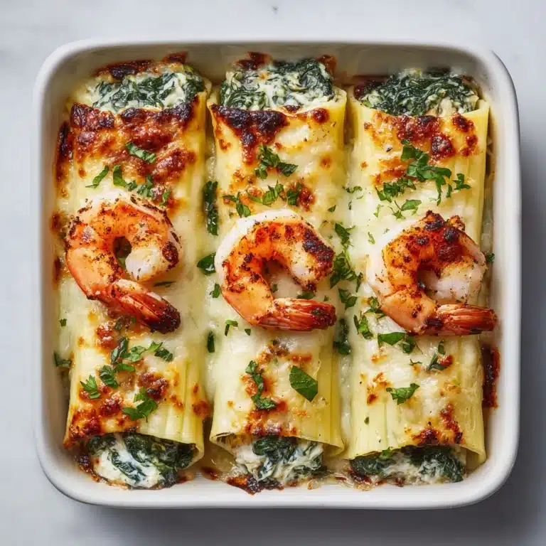 Shrimp and Spinach Stuffed Pasta Rolls Recipe