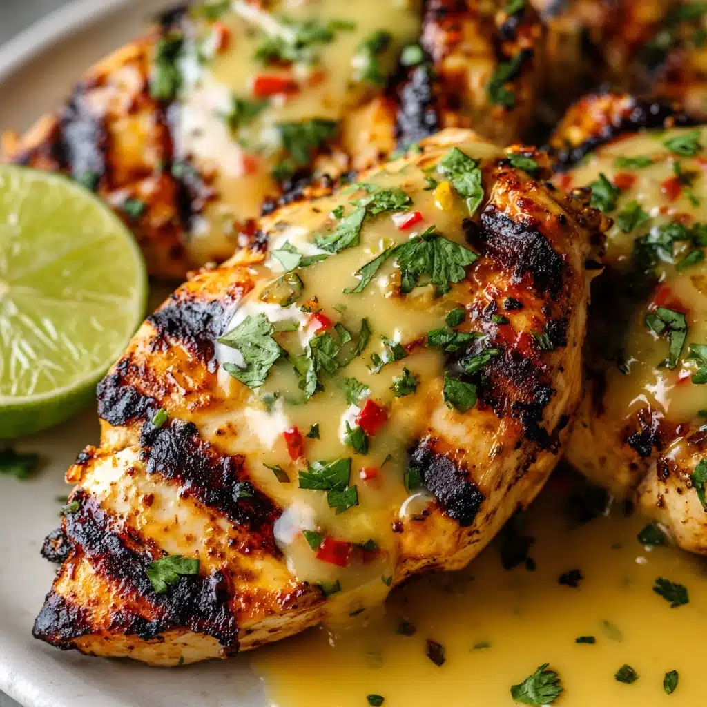 Grilled Salsa Verde Pepper Jack Chicken Recipe - Recipe Image