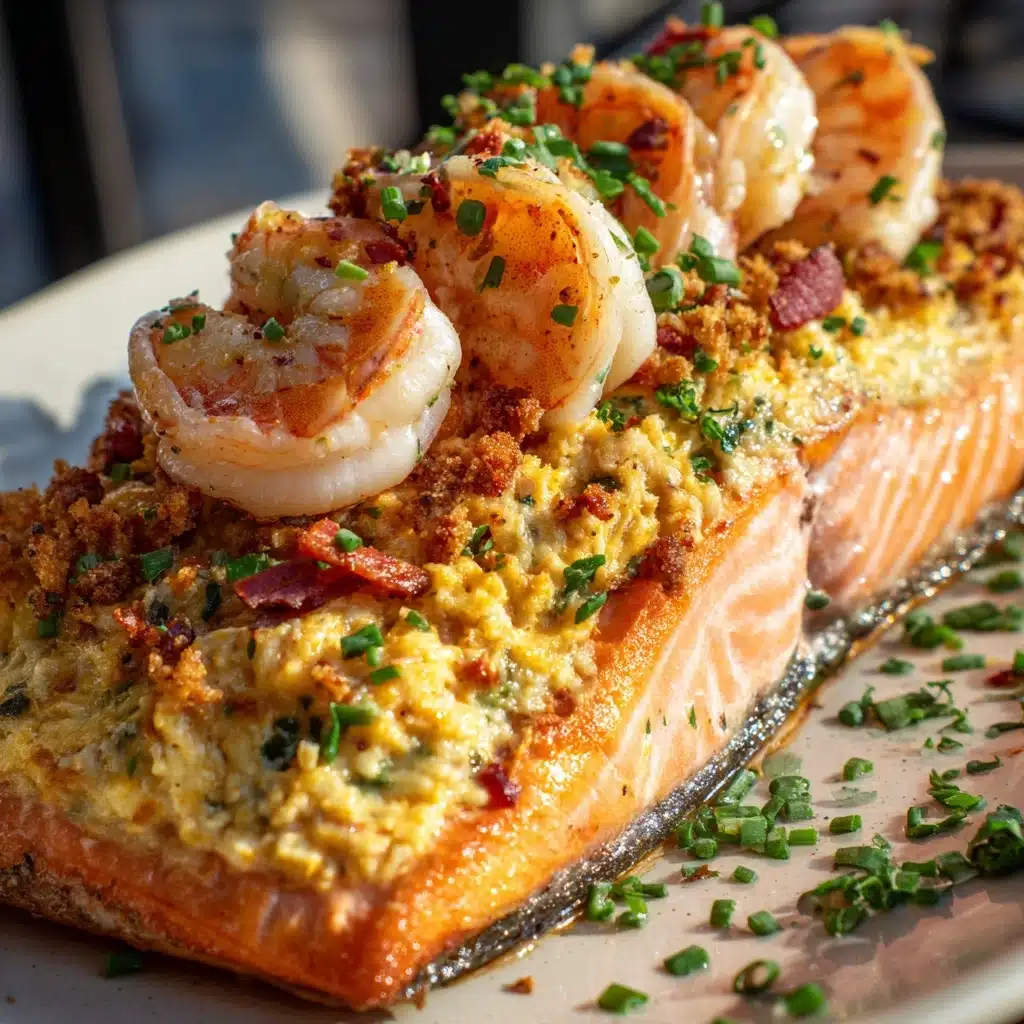 Crab and Shrimp Stuffed Salmon Recipe - Recipe Image