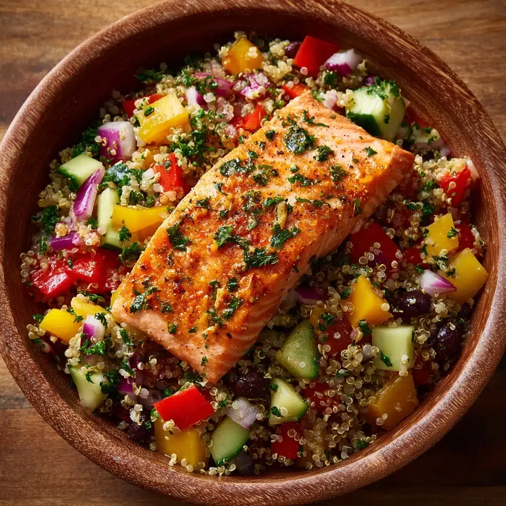 Greek Salmon Quinoa Salad Recipe