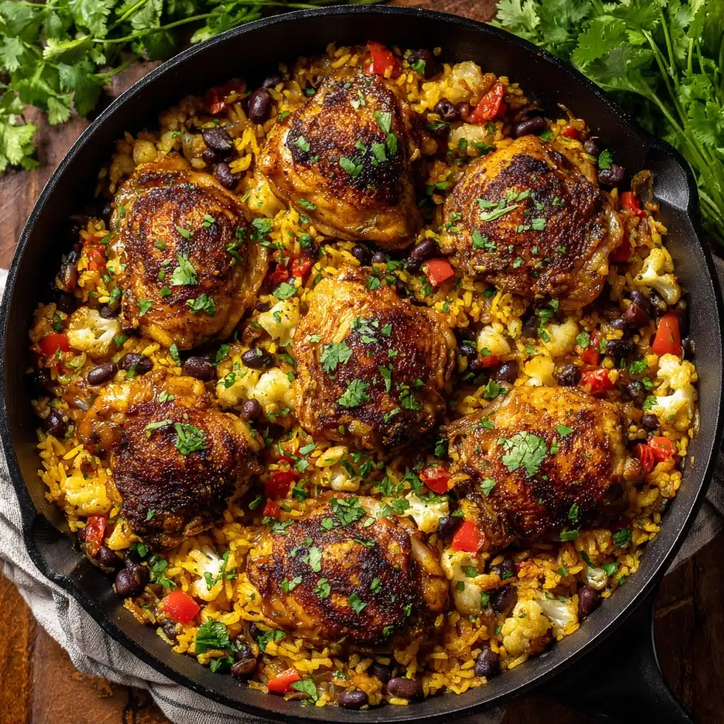Salsa Chicken and Cauliflower Rice Skillet Recipe - Recipe Image