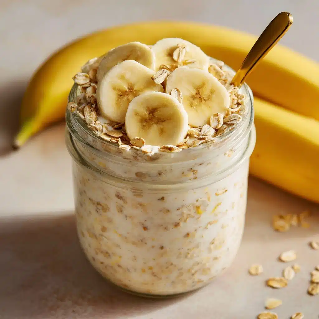 Banana Bread Overnight Oats Recipe - Recipe Image