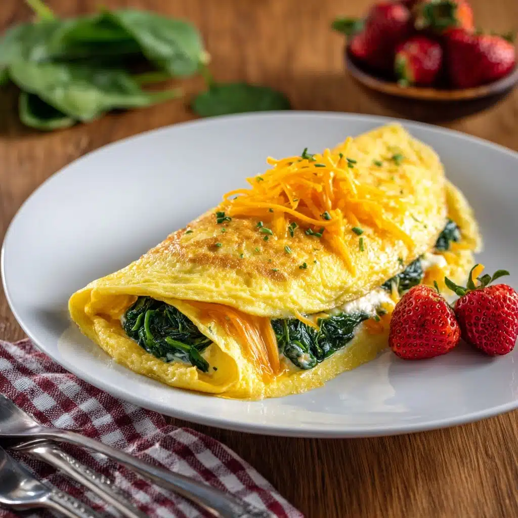 Spinach & Cheese Omelette Recipe - Recipe Image