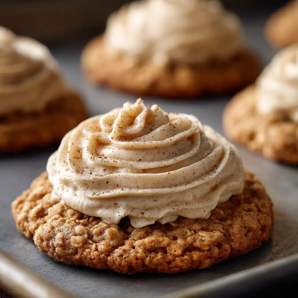 Pumpkin Oatmeal Cookies with Cinnamon Cream Cheese Frosting Recipe - Recipe Image