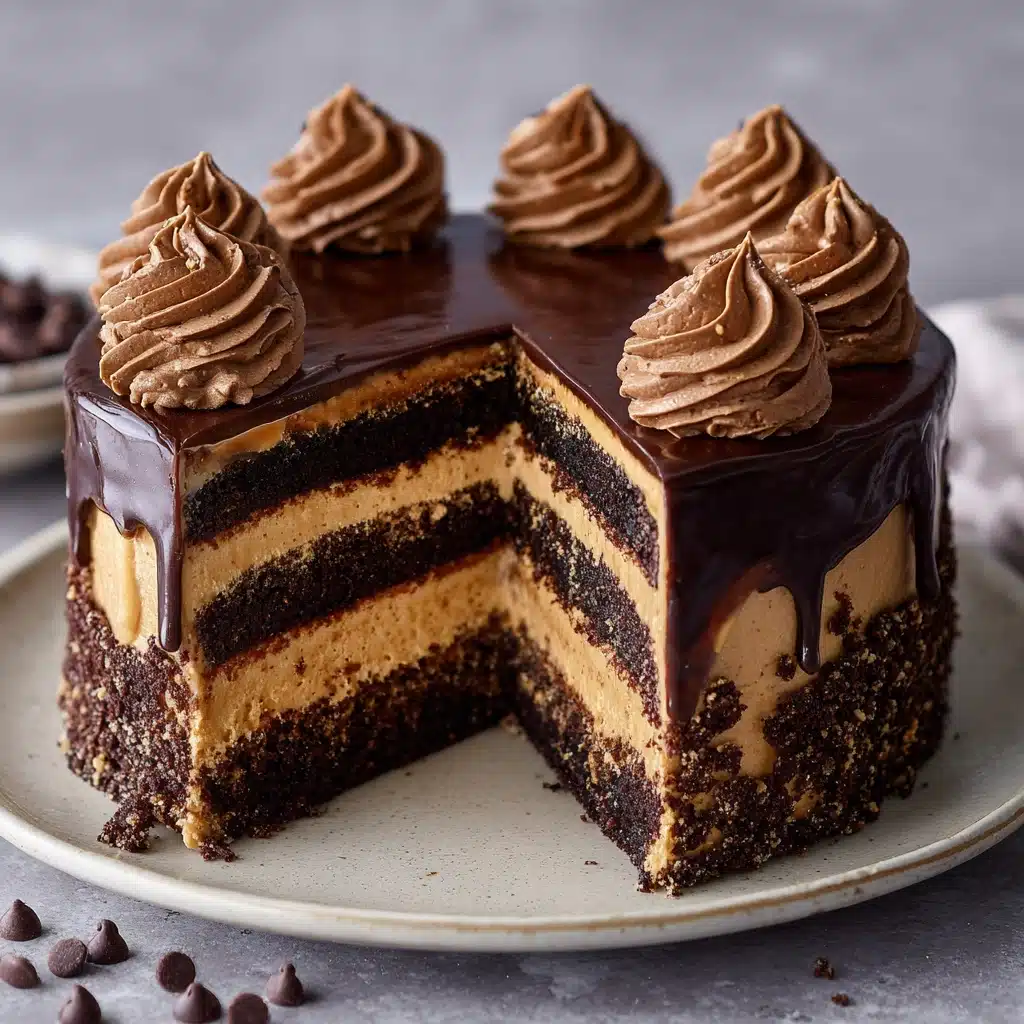 Chocolate Peanut Butter Cheesecake Delight Recipe - Recipe Image