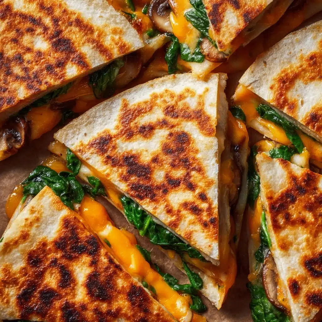 Baked Spinach Mushroom Quesadillas Recipe - Recipe Image