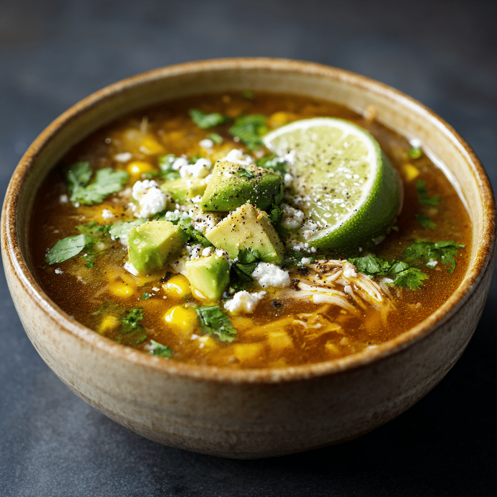 Flavorful Salsa Verde Tortilla Soup Recipe - Recipe Image