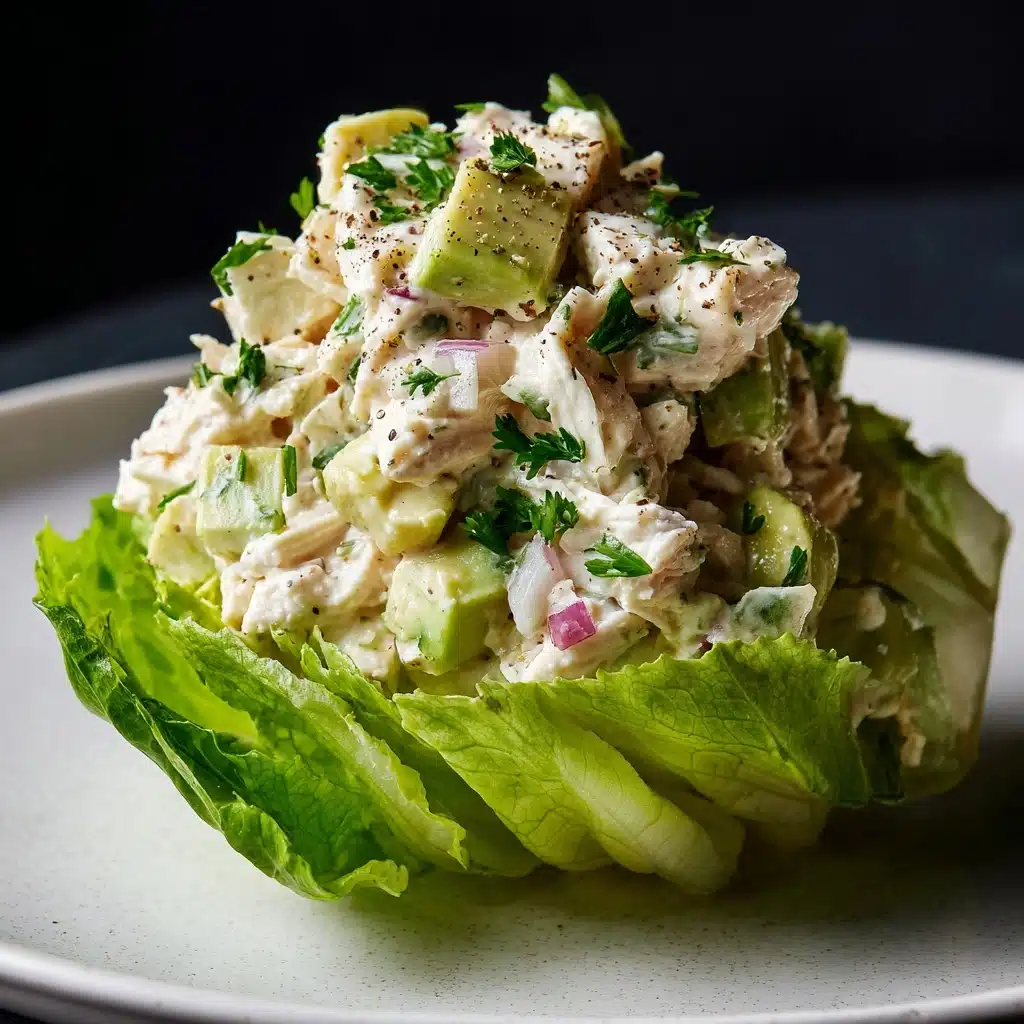 Avocado Chicken Salad Lettuce Wraps Recipe - Recipe Image