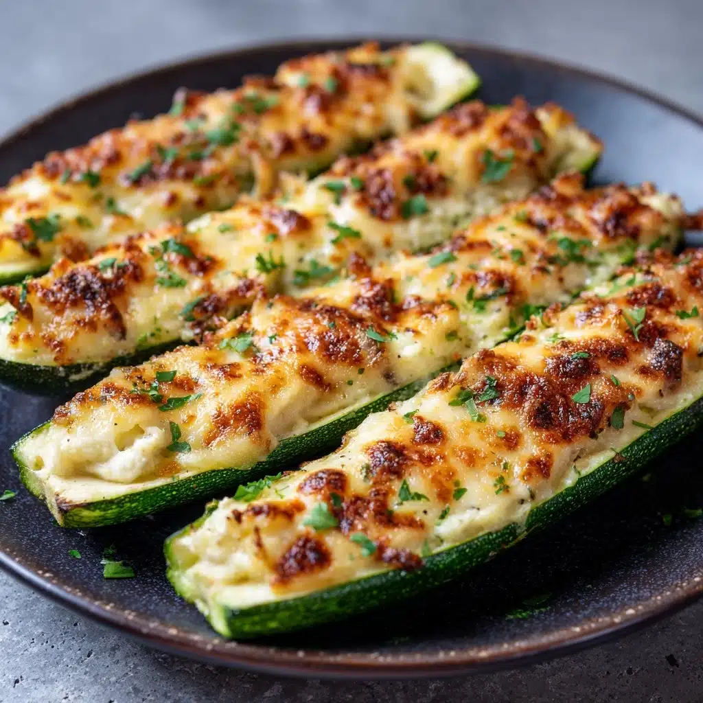 Cheesy Garlic Zucchini Steaks Recipe - Recipe Image